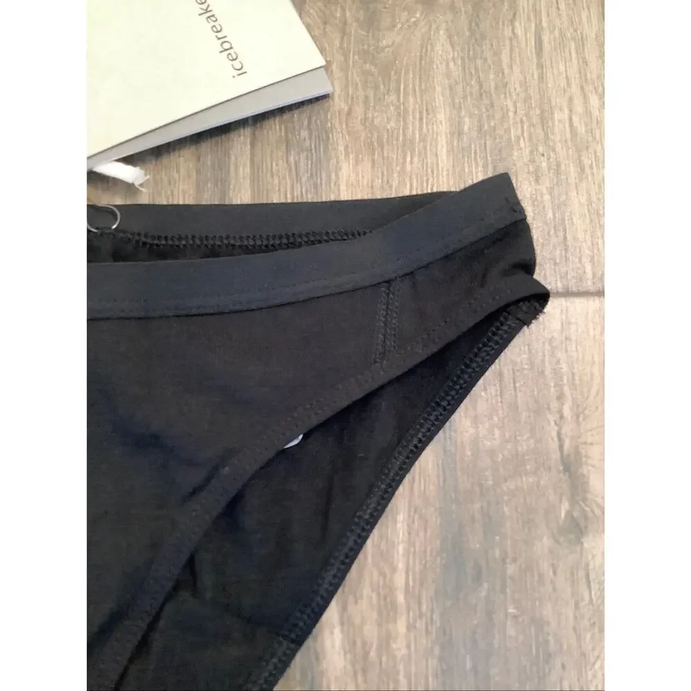 Icebreaker Women's XS Black Merino Blend 150 Siren Bikini Panty C12-8